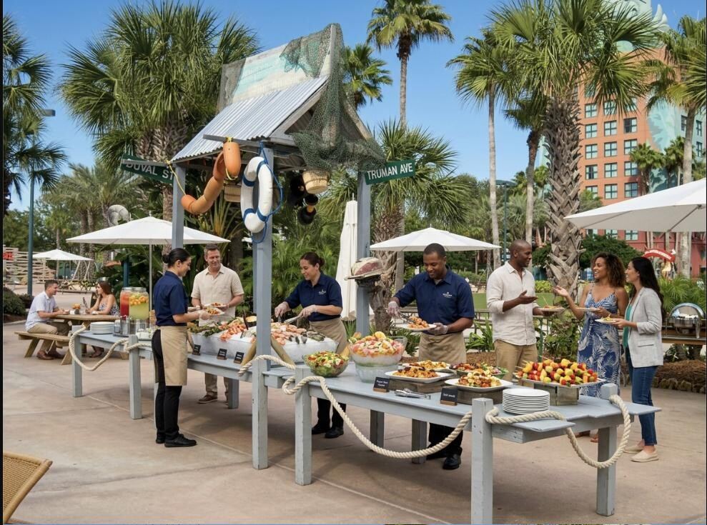 Dock works themed buffet table