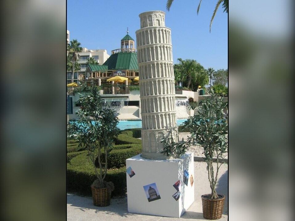 Leaning Tower of Pisa replica prop